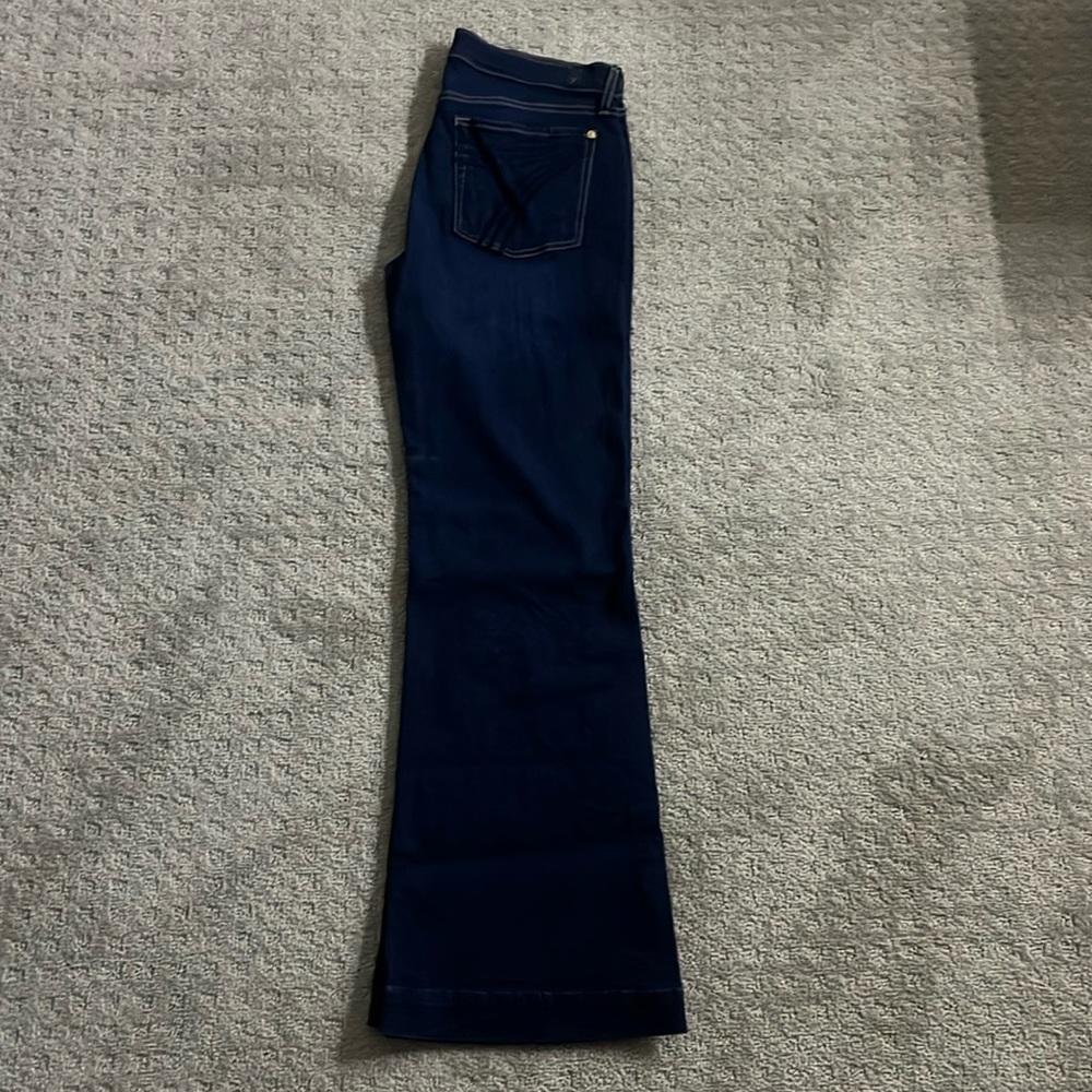 7 FAM dojo flare jean dark wash